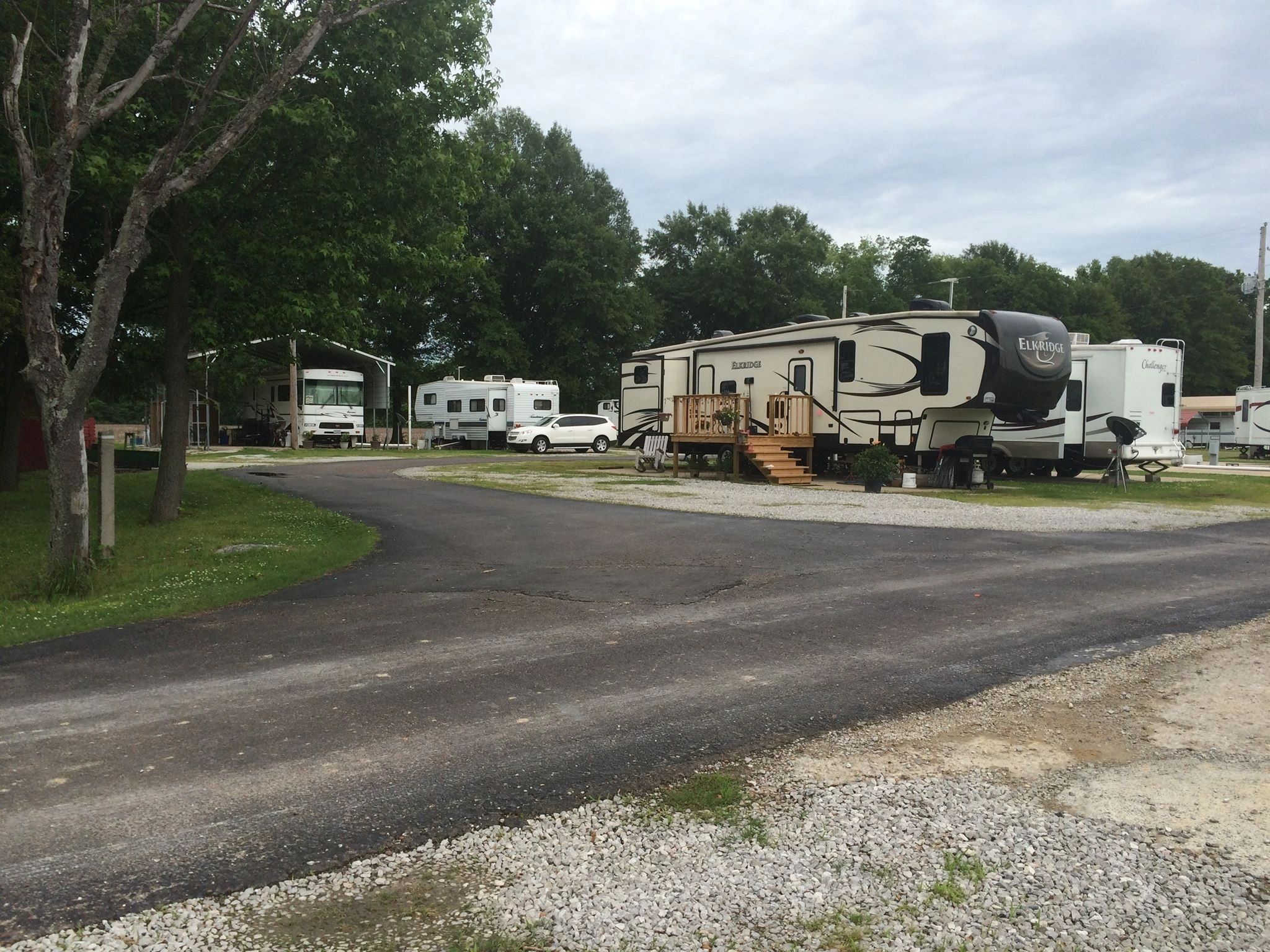 A view of the RV sites at Casper Creek